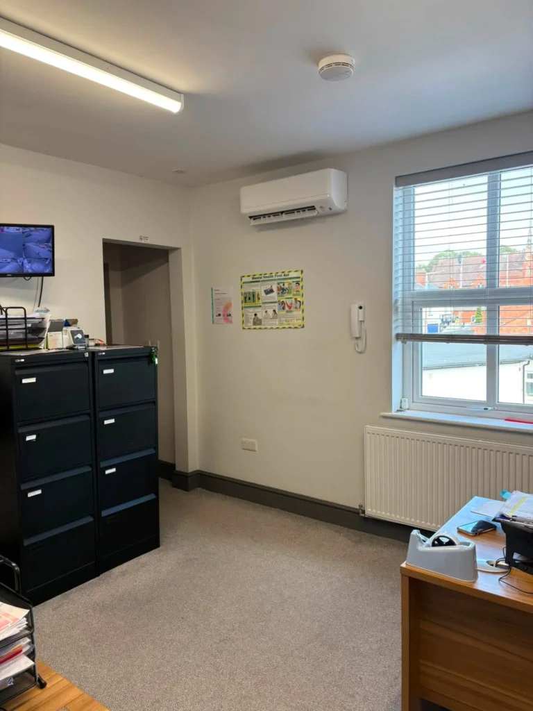 Office air conditioning system installed by Crystal Cooling in Lower Gornal, West Midlands